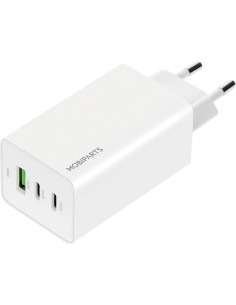 Mobiparts GaN Wall Charger USB-Cx2 USB-A3.0 QC 65W Wit
