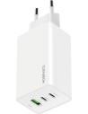 Mobiparts GaN Wall Charger USB-Cx2 USB-A3.0 QC 65W Wit