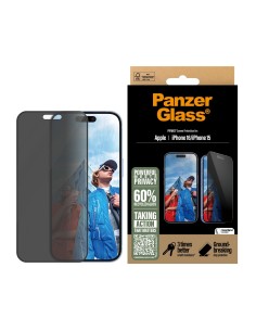 Panzerglass Apple iPhone 16 15 - Ultra-Wide Fit Privacy Glass 2
