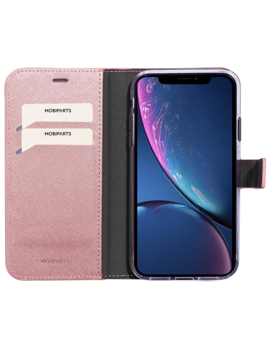 Mobiparts Saffiano Wallet Case Apple iPhone XR Pink