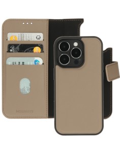Mobiparts Leather 2 in 1 Wallet Case Apple iPhone 14 Pro Taupe