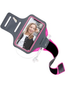 Mobiparts Comfort Fit Sport Armband Apple iPhone X XS Neon Pink 2