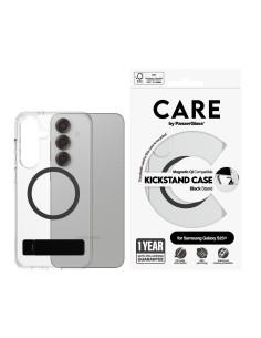 CARE by PanzerGlass Feature Case Transparent w. Black Kickstand & QI Samsung S25 Plus 2