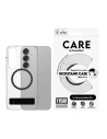 CARE by PanzerGlass Feature Case Transparent w. Black Kickstand & QI Samsung S25 Plus