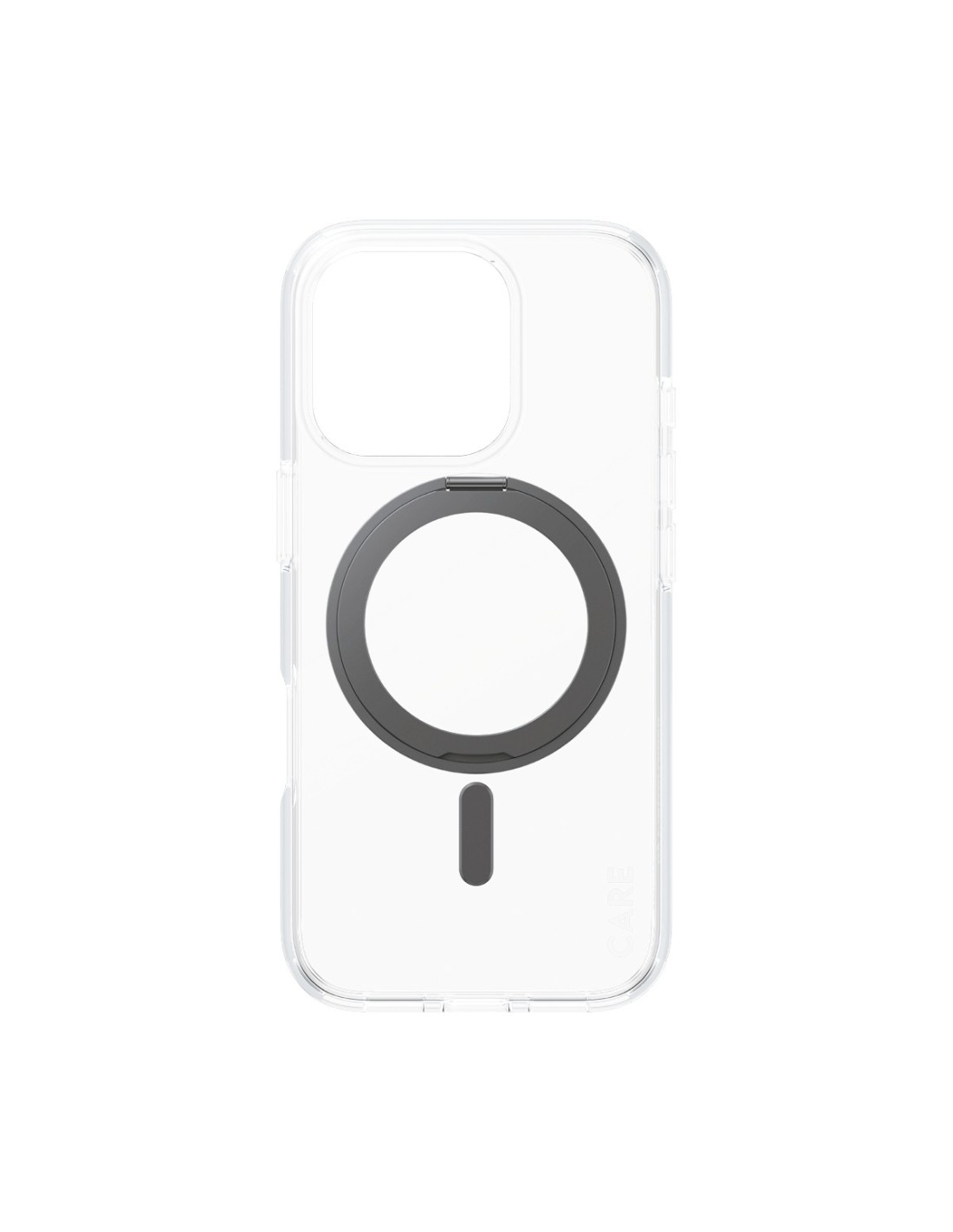 CARE by PanzerGlass Feature Case Transparent w. Black Kickstand & MagSafe iPhone 16 Pro