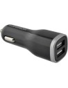 Mobiparts Car Charger Dual USB 12W 2.4A + Lightning Cable Black