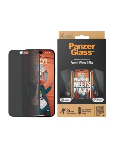 Panzerglass iPhone 15 Plus - Ultra-Wide Fit Privacy with EasyAligner 2