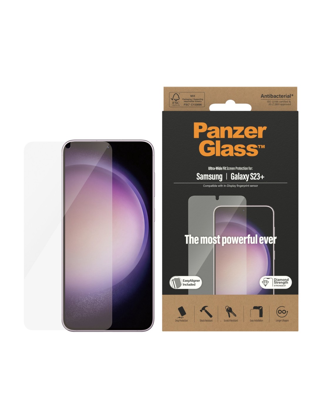 PanzerGlass Samsung Galaxy S23 Plus UWF Super+ Glass AB with EasyAligner