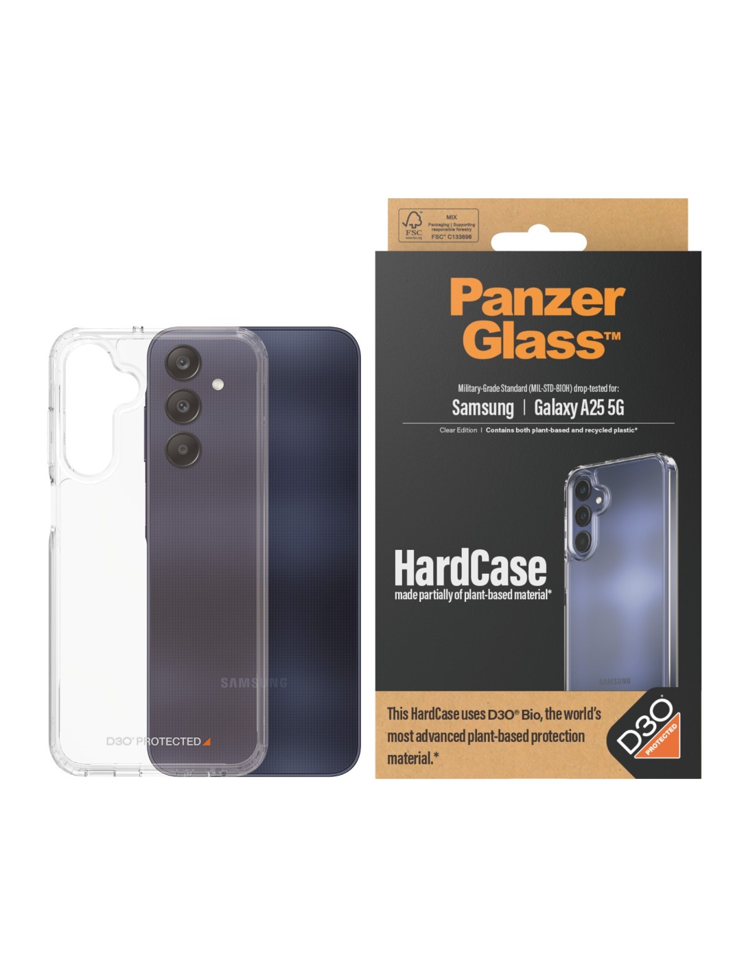 PanzerGlass Samsung Galaxy A25 5G HardCase with D30 Clear