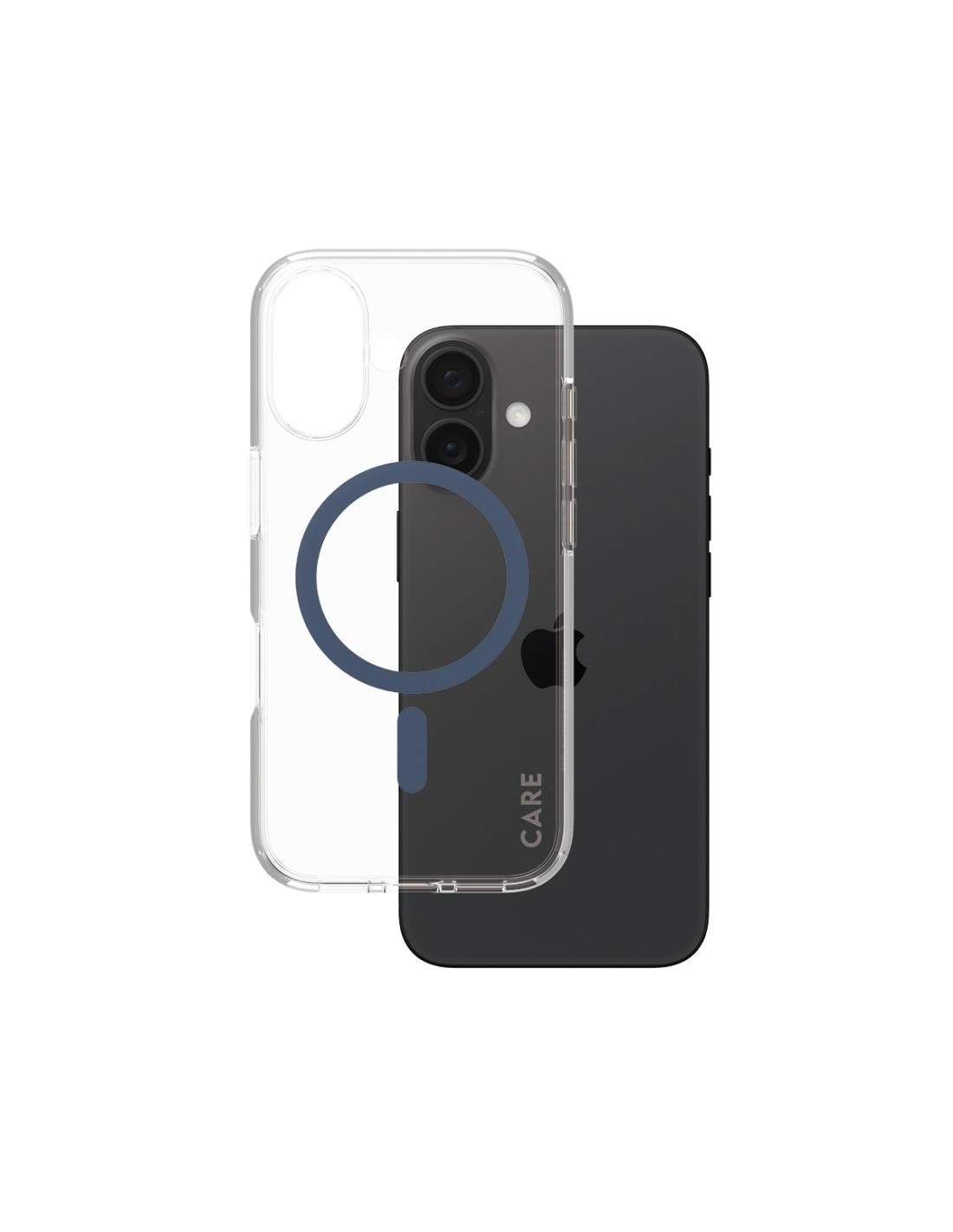 CARE by PanzerGlass Flagship Case Transparent Urban Combat w. Blue MagSafe iPhone 16