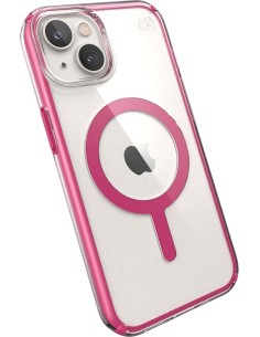 Speck Presidio Perfect Clear Geo + MS Apple iPhone 16e 14 13 Clear Digital Pink