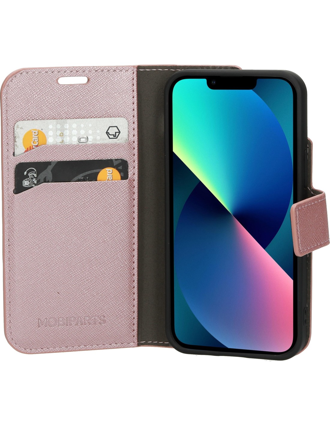 Mobiparts Saffiano Wallet Case Apple iPhone 13 Mini Pink