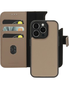 Mobiparts Leather 2 in 1 Wallet Case Apple iPhone 15 Pro Taupe