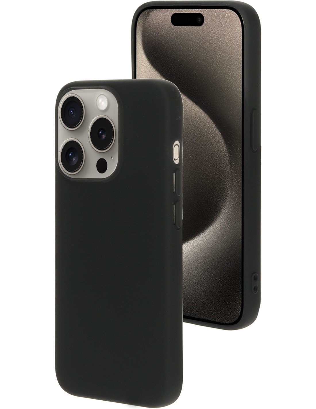 Mobiparts Silicone Cover Apple iPhone 15 Pro Black