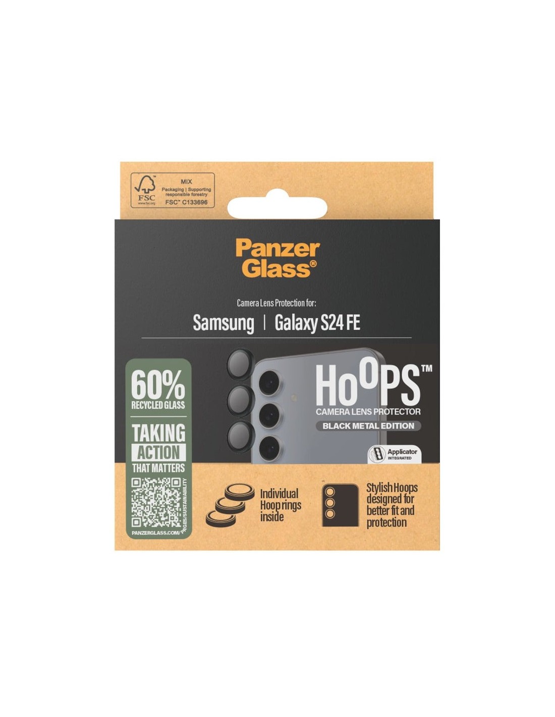 Panzerglass Hoops Rings Samsung Galaxy S24 FE - Black