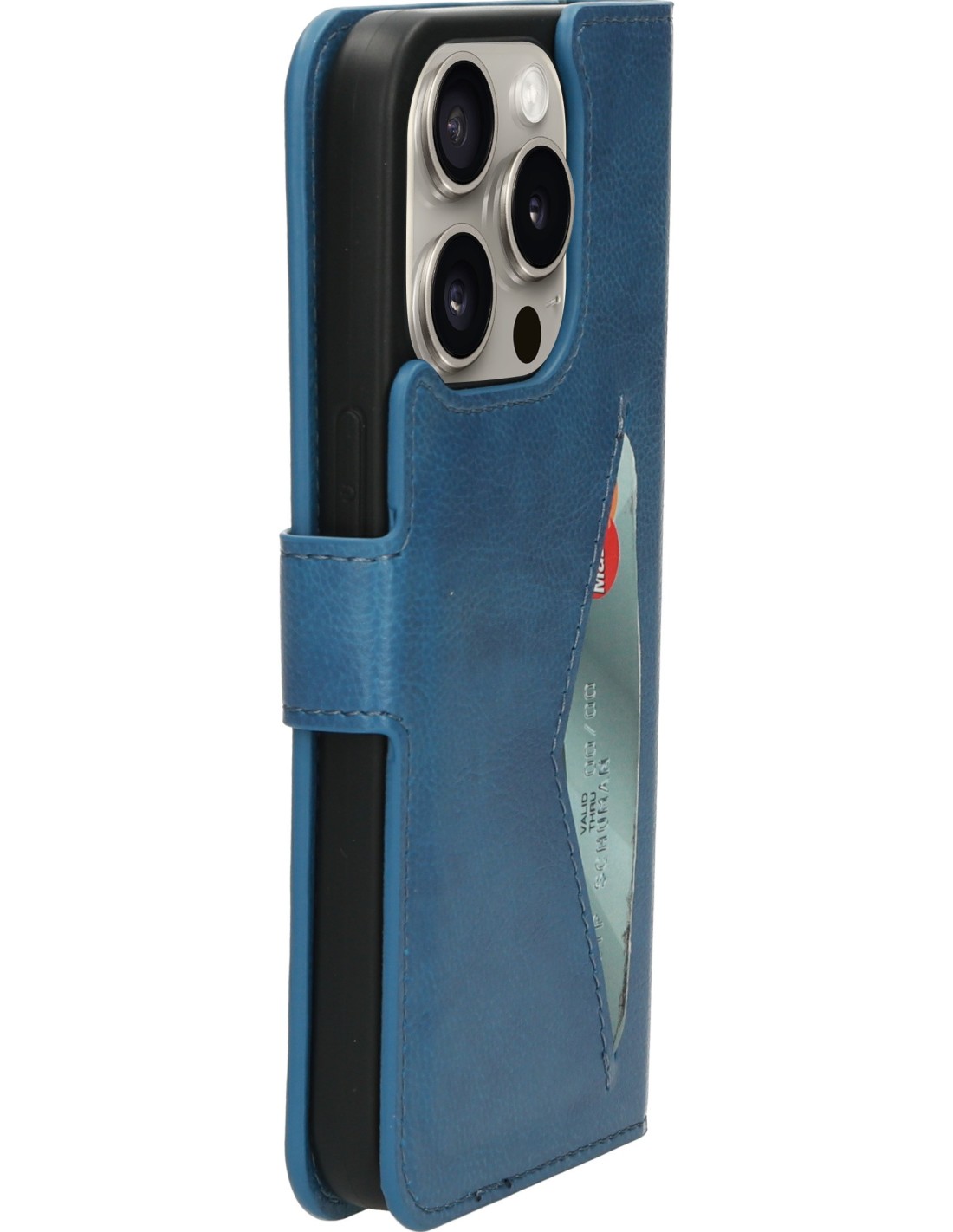 Mobiparts Classic Wallet Case Apple iPhone 15 Pro Steel Blue