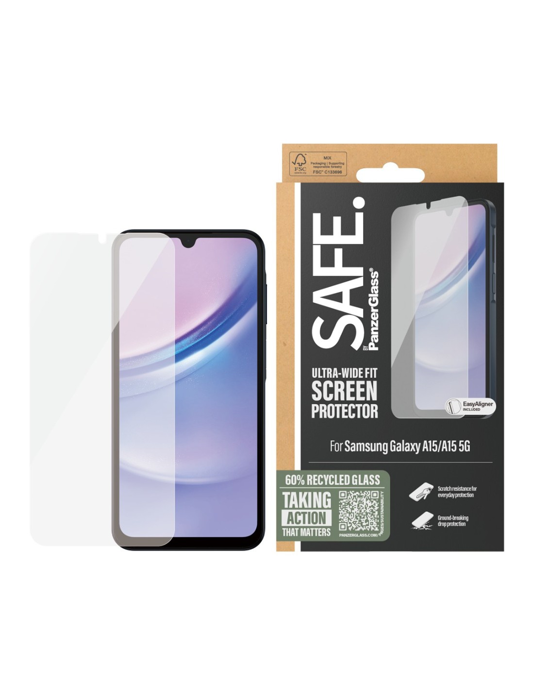 SAFE by Panzerglass Samsung Galaxy A15 A15 5G - Ultra-Wide-Fit
