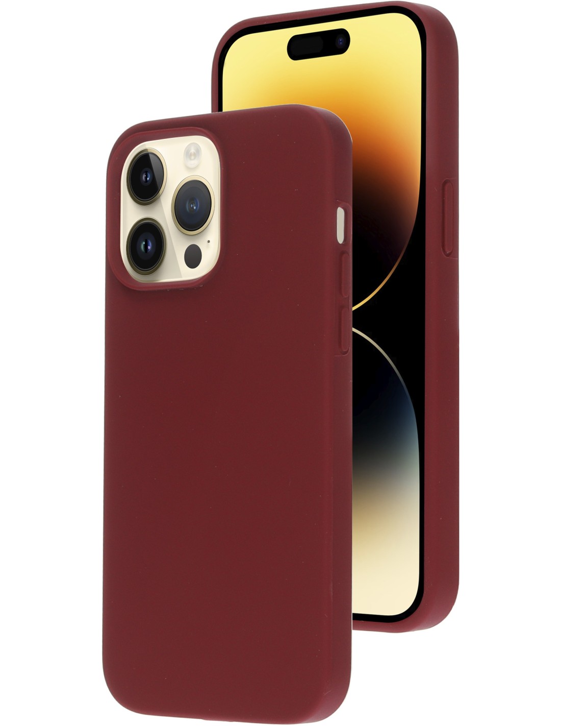 Mobiparts Silicone Cover Apple iPhone 14 Pro Max Plum Red