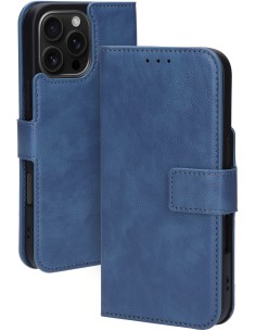 Mobiparts Classic Wallet Case Apple iPhone 16 Pro Max Steel Blue (MagSafe Compatible)