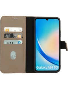 Mobiparts Leather 2 in 1 Wallet Case Samsung Galaxy A34 (2023) Taupe 2