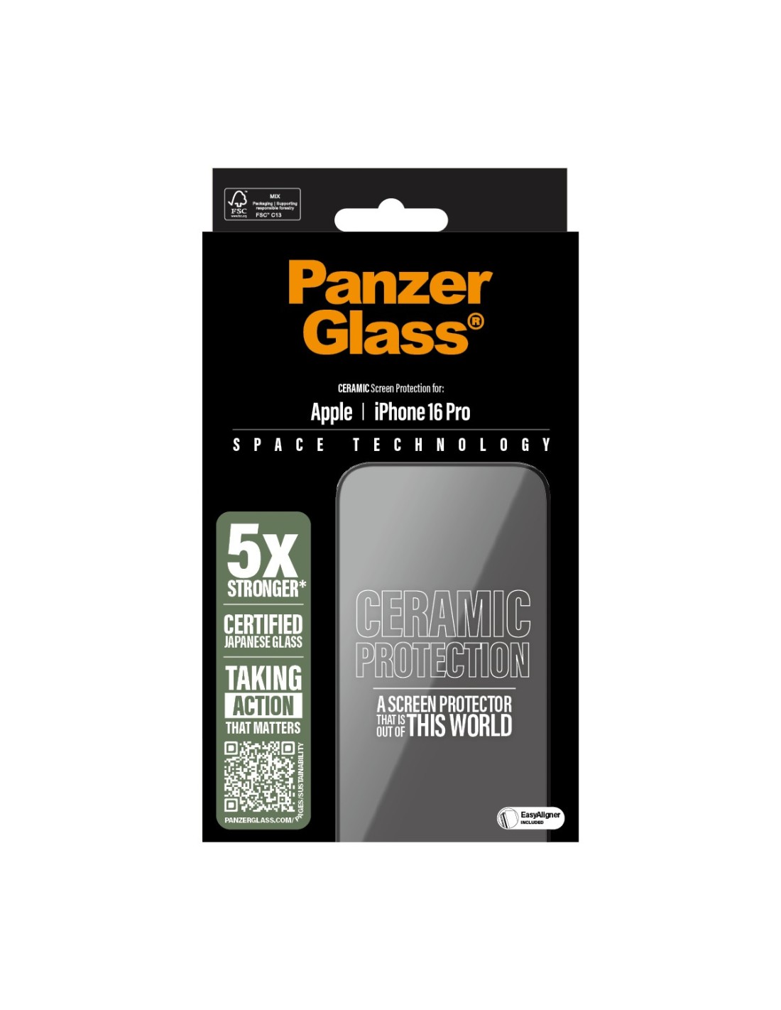 Panzerglass Ceramic Apple iPhone 16 Pro - Ultra-Wide Fit