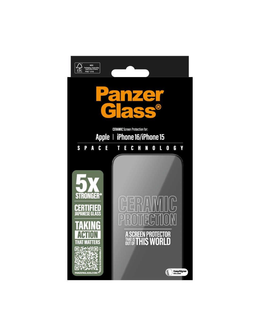 Panzerglass Ceramic Apple iPhone 16 15 - Ultra-Wide Fit