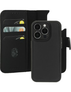 Mobiparts Leather 2 in 1 Wallet Case Apple iPhone 15 Pro Black