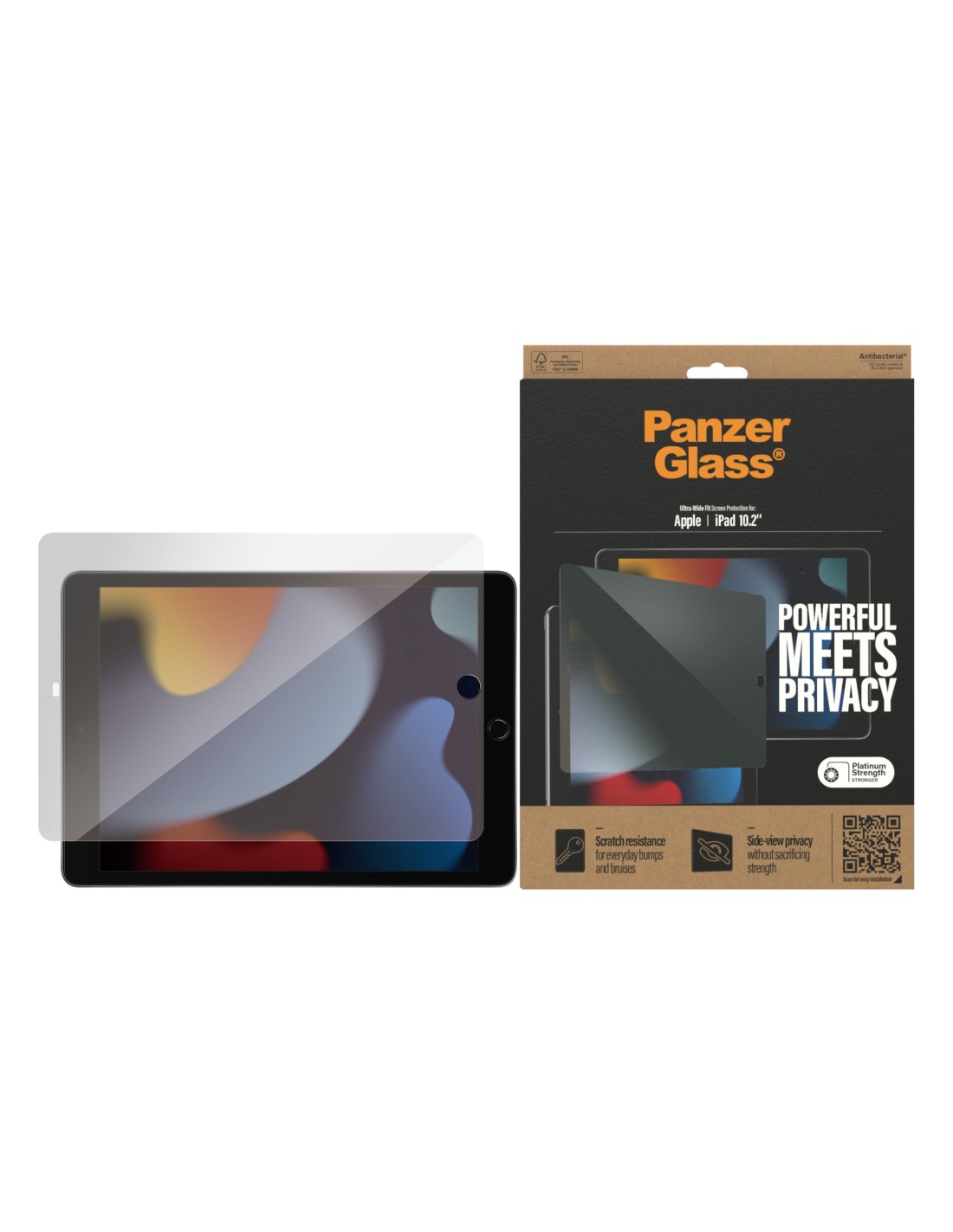 PanzerGlass Apple iPad 10.2 (2019) Case Friendly Privacy Glass