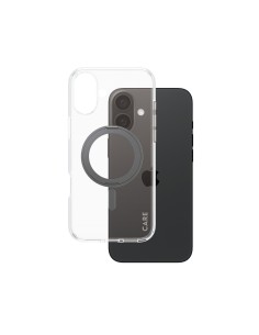 CARE by PanzerGlass Feature Case Transparent w. Black Kickstand & MagSafe iPhone 16 Plus