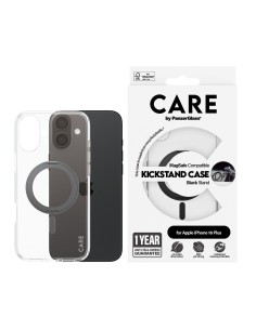 CARE by PanzerGlass Feature Case Transparent w. Black Kickstand & MagSafe iPhone 16 Plus 2
