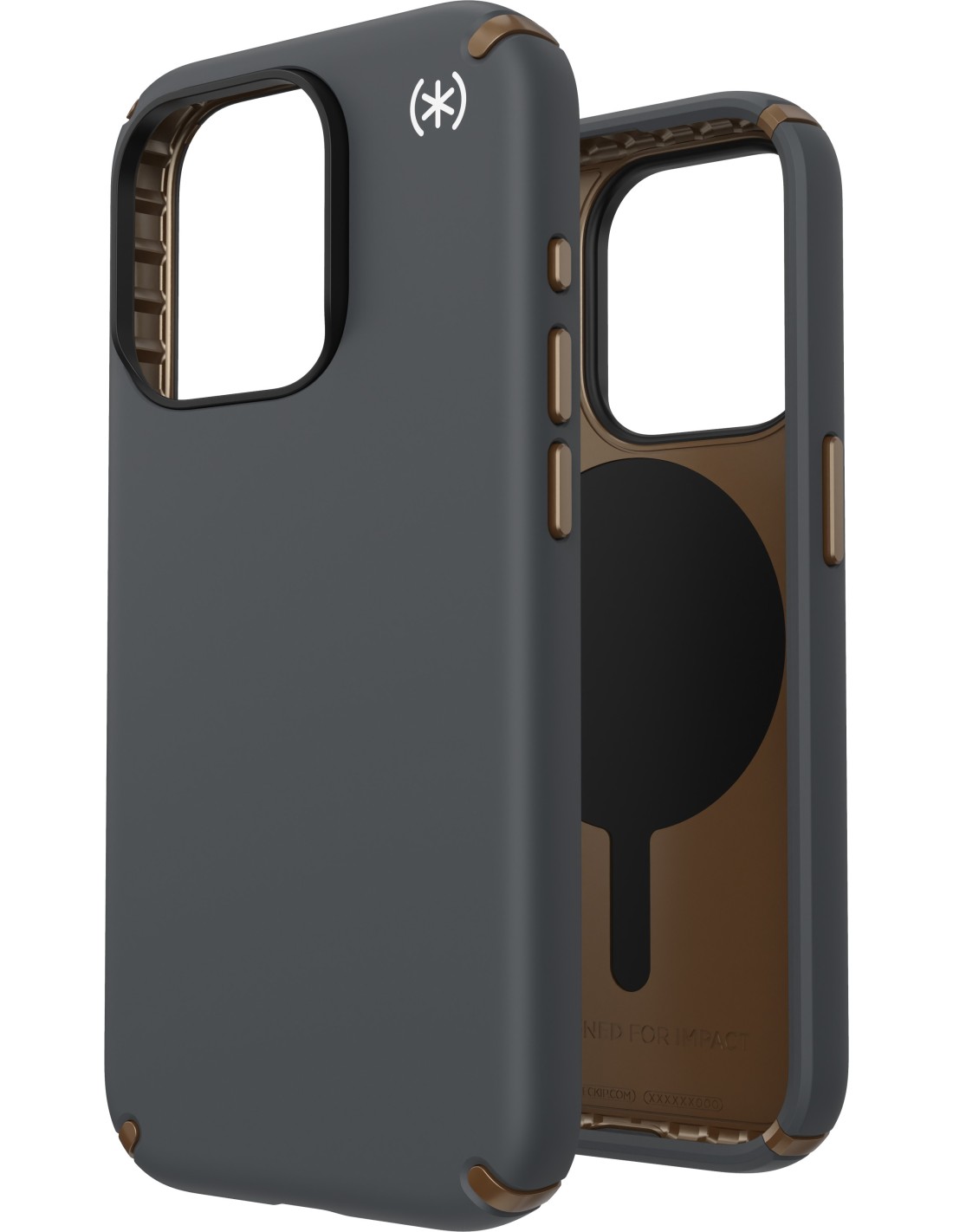 Speck Presidio2 Pro + MS Apple iPhone 15 Pro Charcoal Grey -  with Microban