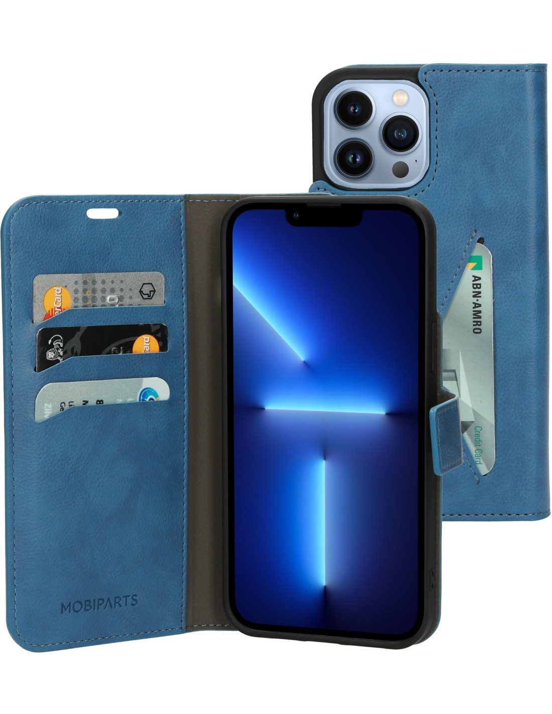 Mobiparts Classic Wallet Case Apple iPhone 13 Pro Max Steel Blue