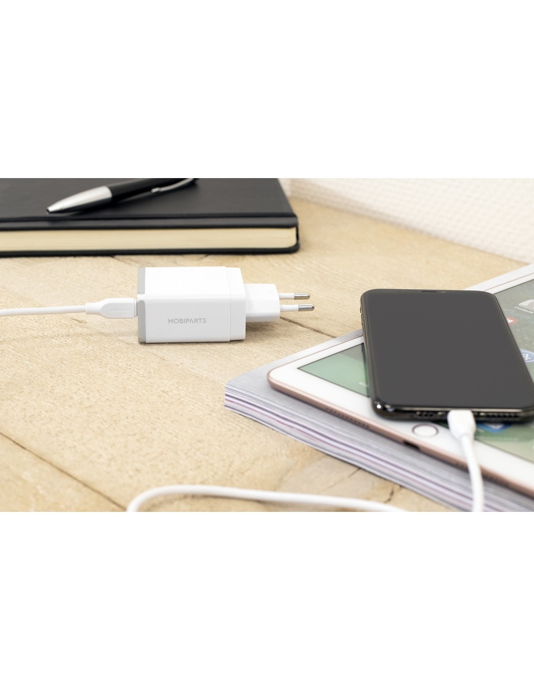Mobiparts USB-C to USB-C Cable 2A 1m White
