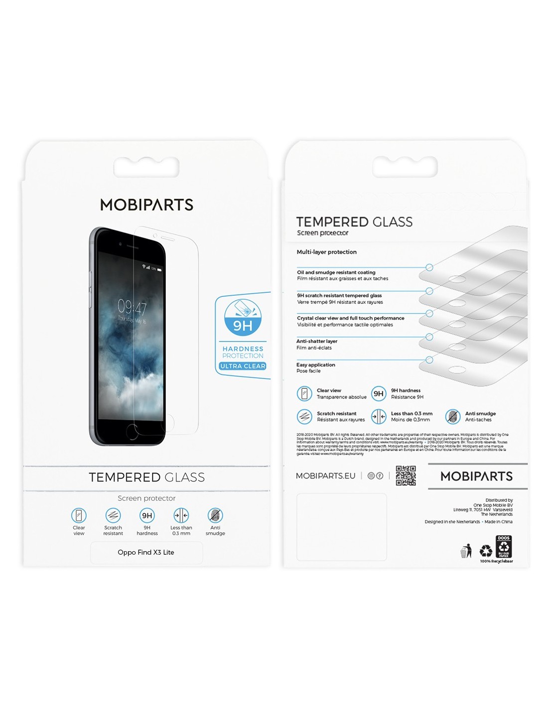 Mobiparts Regular Tempered Glass Oppo Find X3 Lite