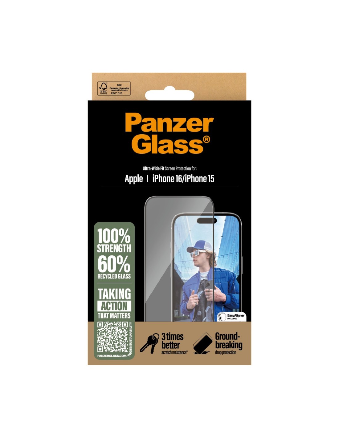 Panzerglass Apple iPhone 16 15 - Ultra-Wide Fit