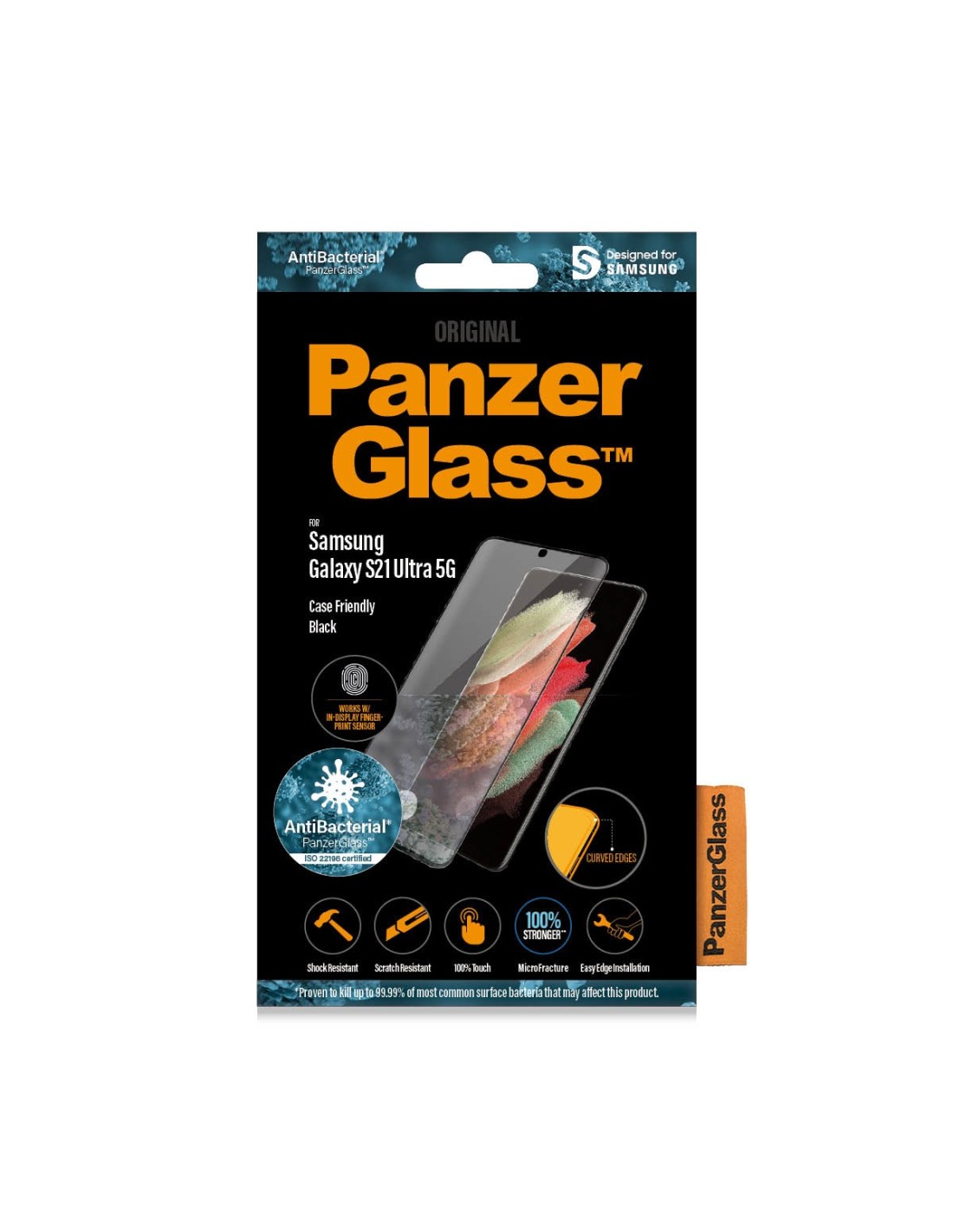 PanzerGlass Samsung Galaxy S21 Ultra Black CF Super+ Glass