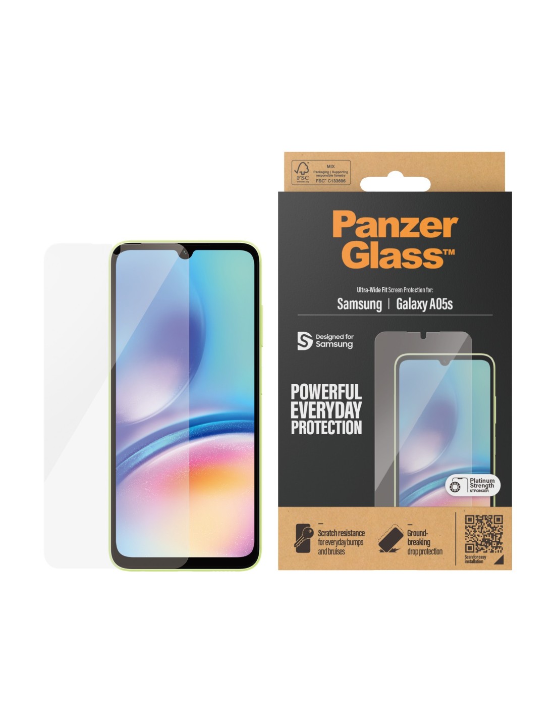 PanzerGlass Samsung Galaxy A05s Ultra-Wide Fit Refresh with EasyAligner