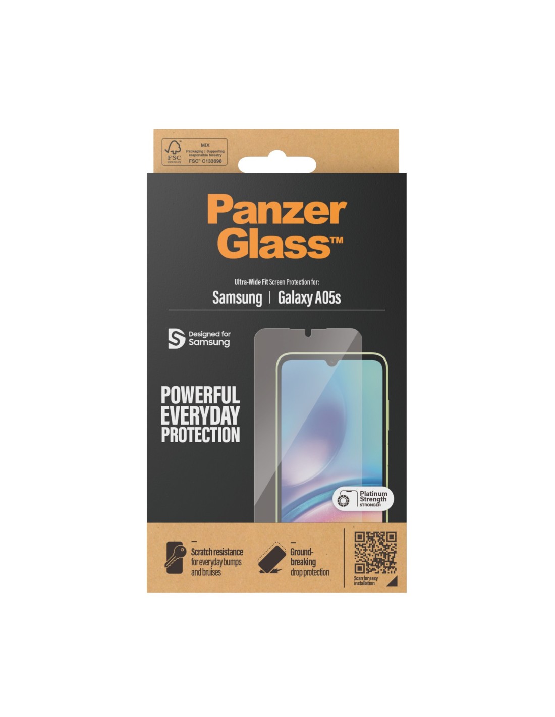 PanzerGlass Samsung Galaxy A05s Ultra-Wide Fit Refresh with EasyAligner