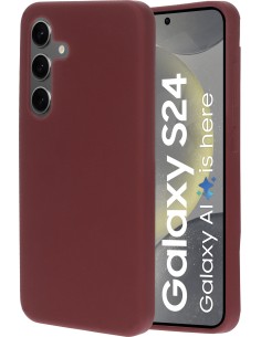 Mobiparts Silicone Cover Samsung Galaxy S24 Plum Red