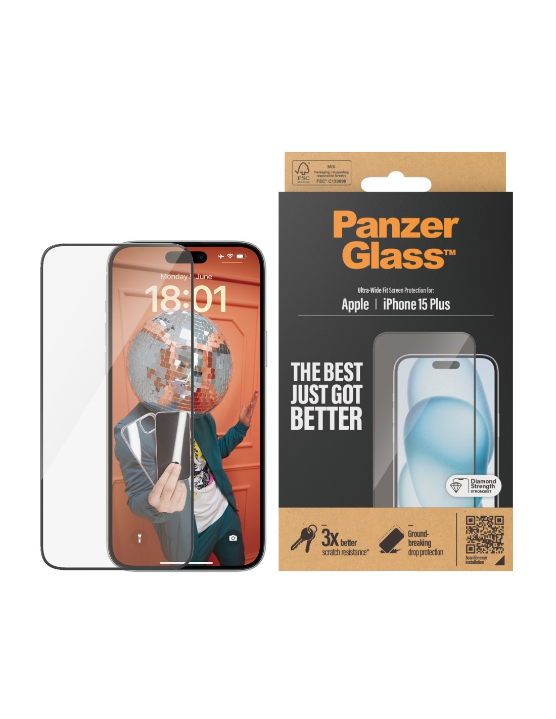 Panzerglass Apple iPhone 15 Plus - Ultra-Wide Fit