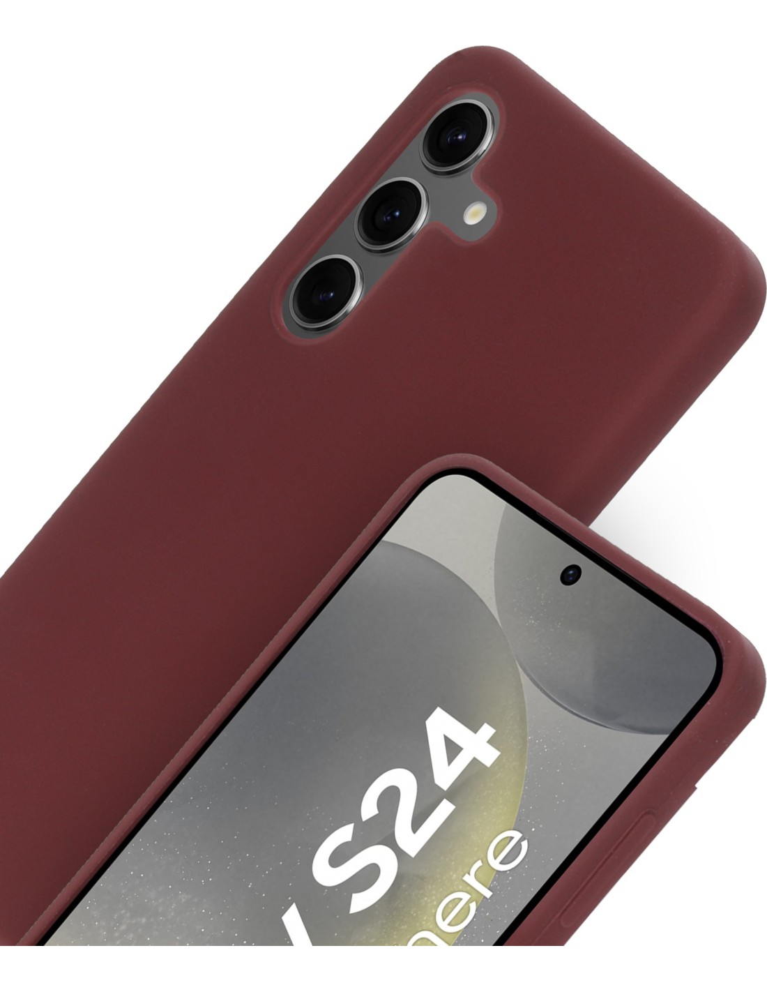 Mobiparts Silicone Cover Samsung Galaxy S24 Plum Red