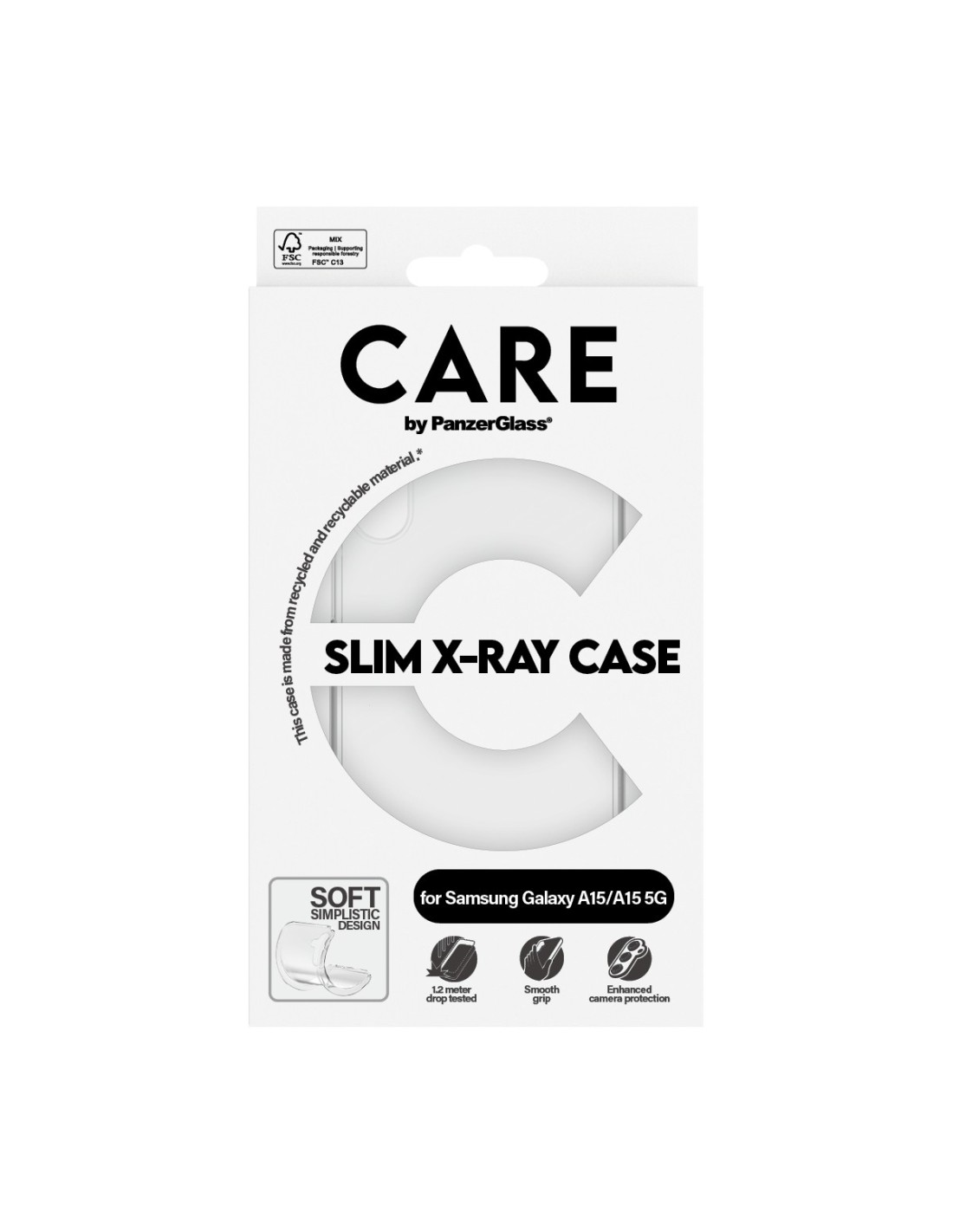 CARE by PanzerGlass Fashionable Case Transparent X-Ray Soft Basic Samsung A15 5G