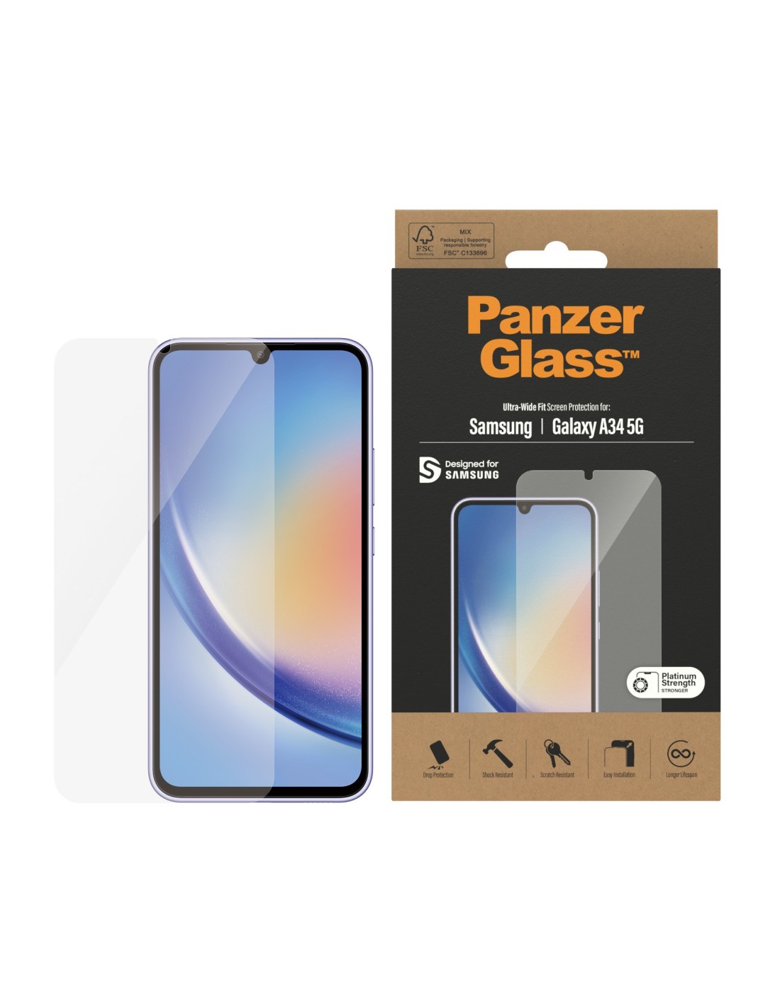 PanzerGlass Samsung Galaxy A34 5G Ultra Wide Fit