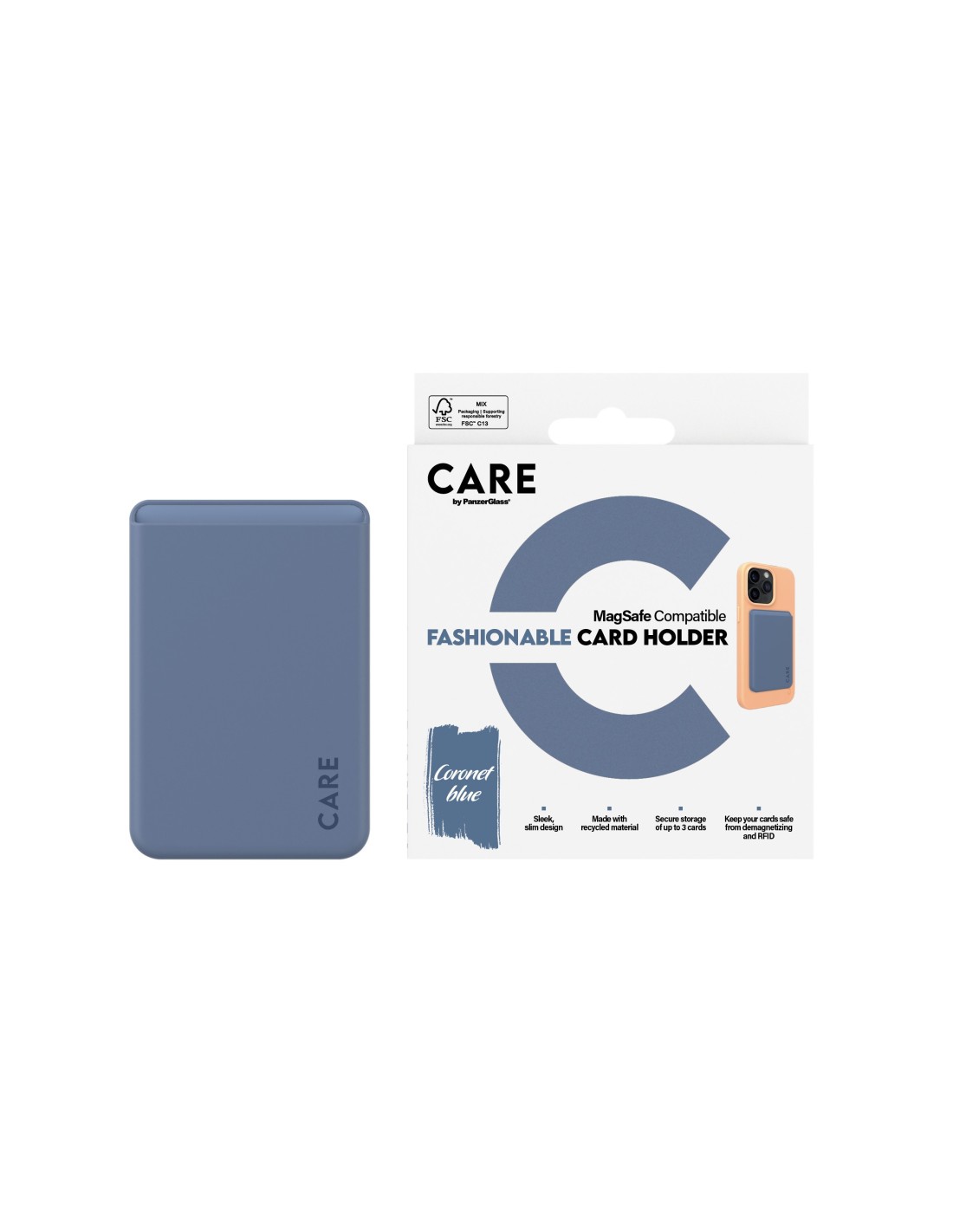 CARE by PanzerGlass Fashionable Card Holder Blue