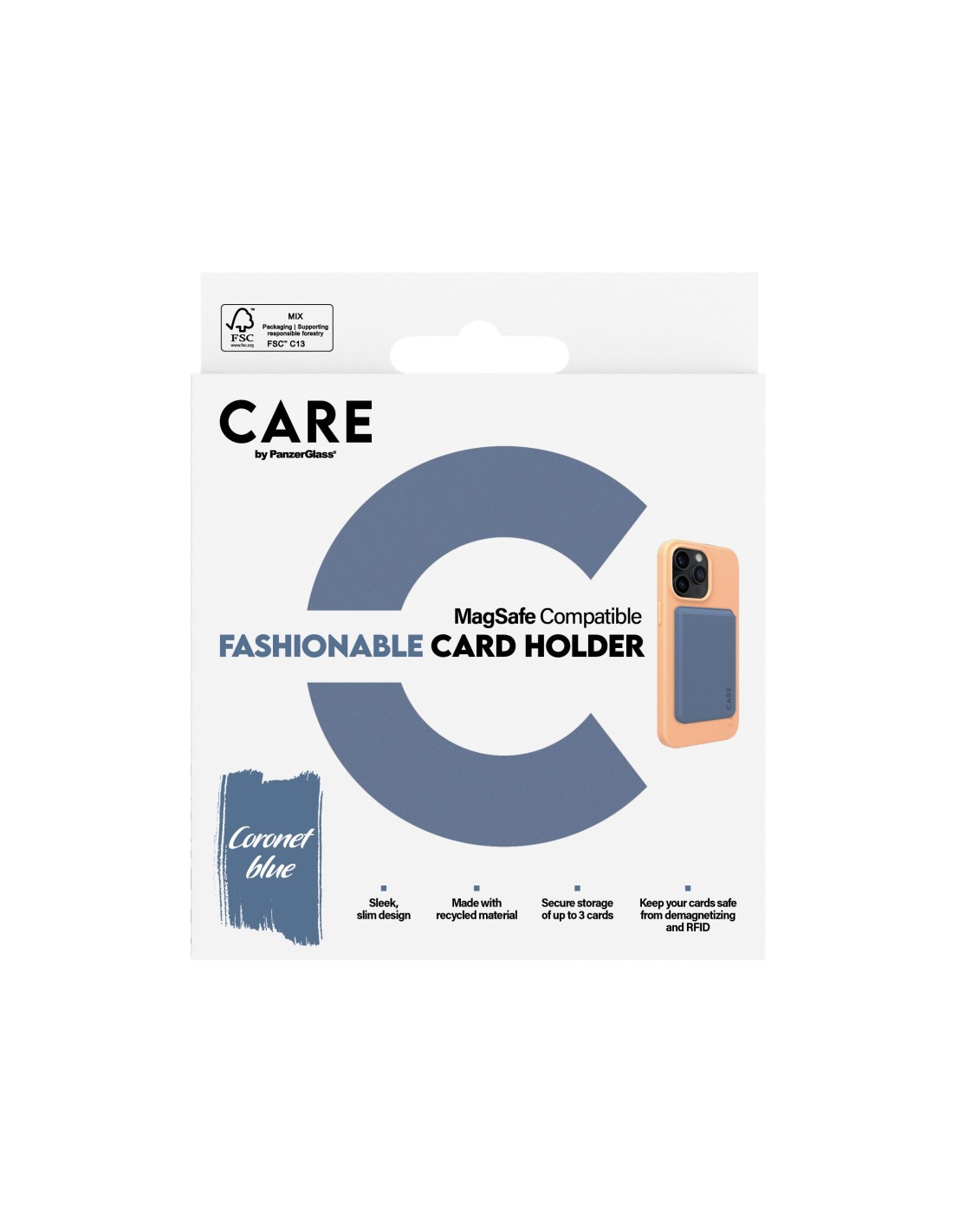 CARE by PanzerGlass Fashionable Card Holder Blue