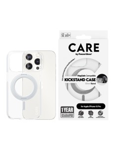CARE by PanzerGlass Feature Case Transparent w. Silver Kickstand & MagSafe iPhone15 Pro 2