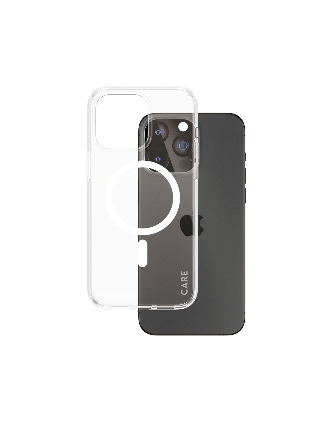 CARE by PanzerGlass Flagship Case Transparent Urban Combat w. White MagSafe iPhone 15 Pro Max