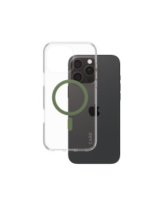 CARE by PanzerGlass Flagship Case Transparent Urban Combat w. Green MagSafe iPhone 16 Pro Max