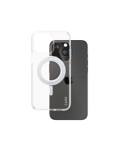 CARE by PanzerGlass Feature Case Transparent w. Silver Kickstand & MagSafe iPhone15 Pro Max
