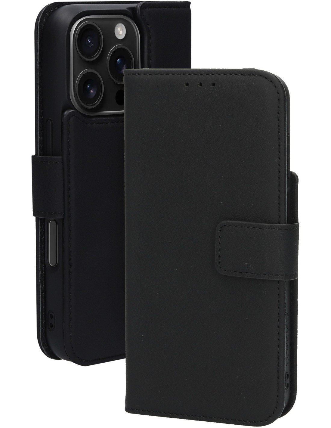 Mobiparts Leather 2 in 1 Wallet Case Apple iPhone 16 Pro Black